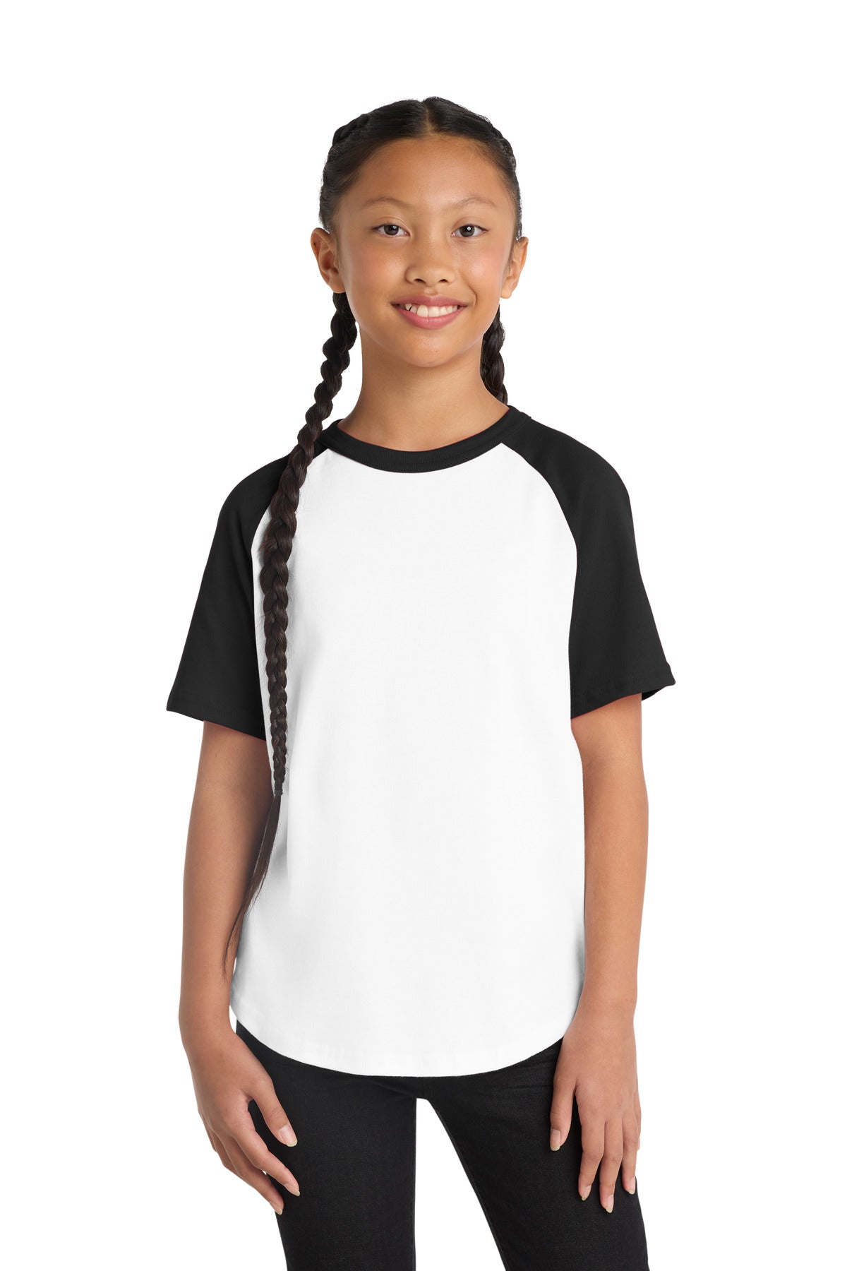 Sport-Tek® Youth Short Sleeve Colorblock Raglan Jersey. YT201