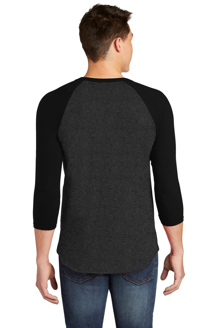 BB453W-Heather Black/ Black-back_model