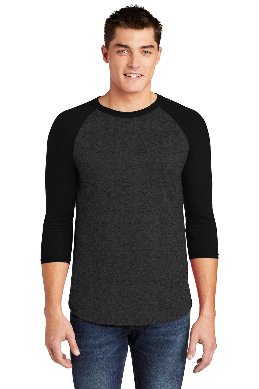 BB453W-Heather Black/ Black-front_model