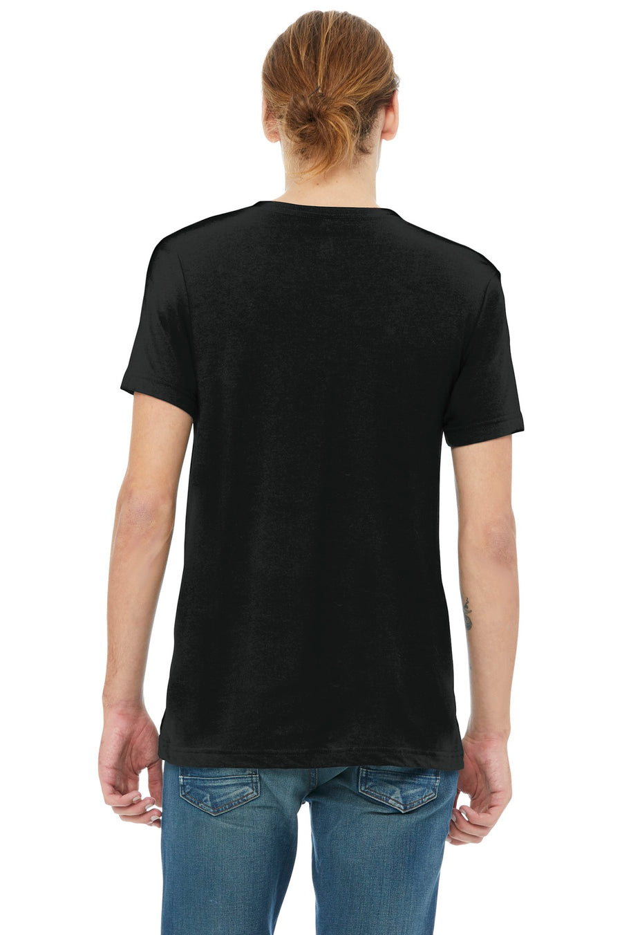BC3415-Solid Black Triblend-back_model