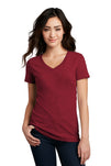 District® Women's Perfect Blend® CVC V-Neck Tee. DM1190L