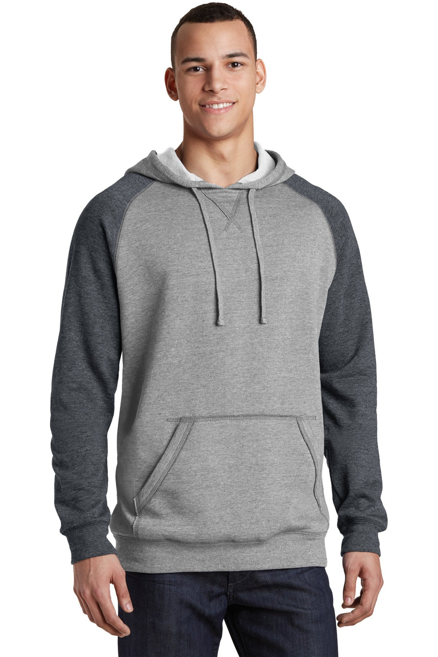 DT196-Heathered Grey/ Heathered Charcoal-front_model