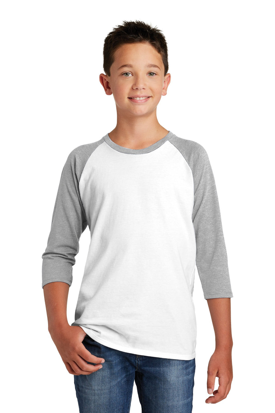 DT6210Y-Light Heather Grey/ White-front_model