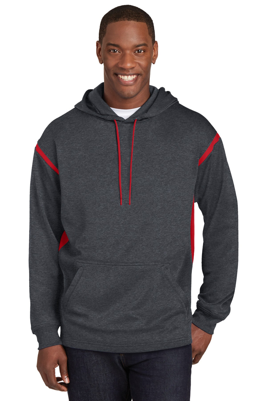 F246-Graphite Heather/ True Red-front_model