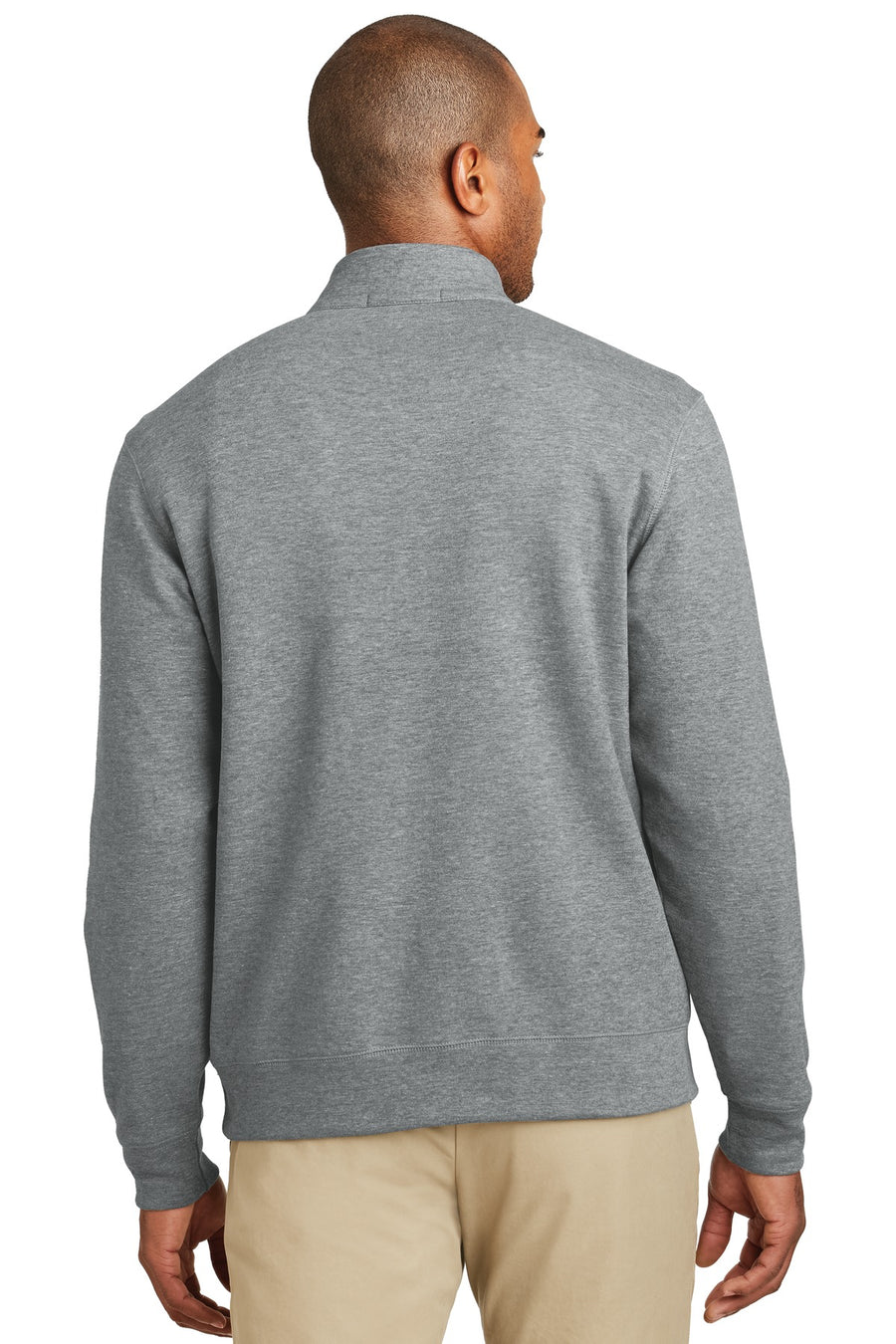 K807-Medium Heather Grey/ Charcoal Heather-back_model