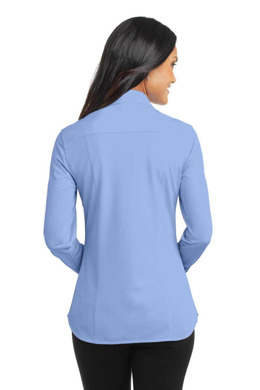 L570-Dress Shirt Blue-back_model