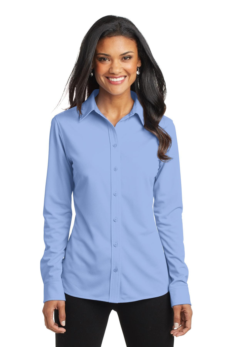 L570-Dress Shirt Blue-front_model
