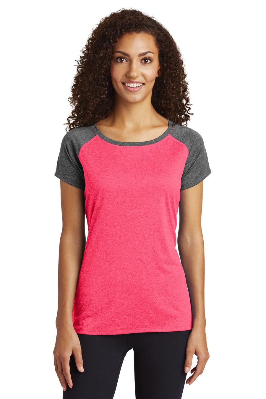 LST362-Pink Raspberry Heather/ Graphite Heather-front_model