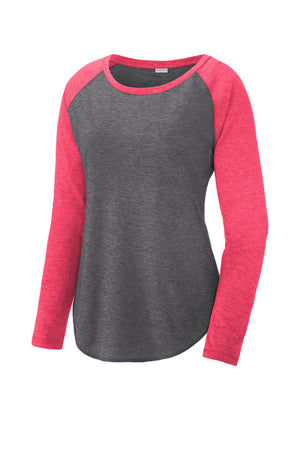 LST400LS-Pink Raspberry Heather/ Dark Grey Heather-front_flat