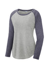 LST400LS-True Navy Heather/ Light Grey Heather-front_flat