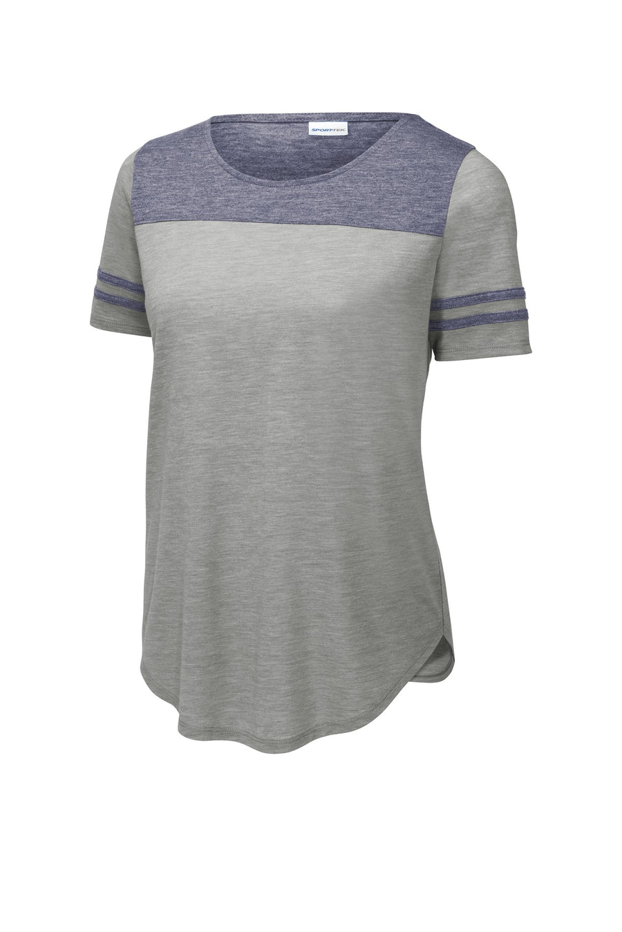 LST403-True Navy Heather/ Light Grey Heather-front_flat