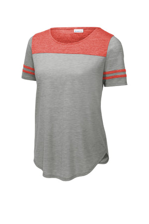 LST403-True Red Heather/ Light Grey Heather-front_flat