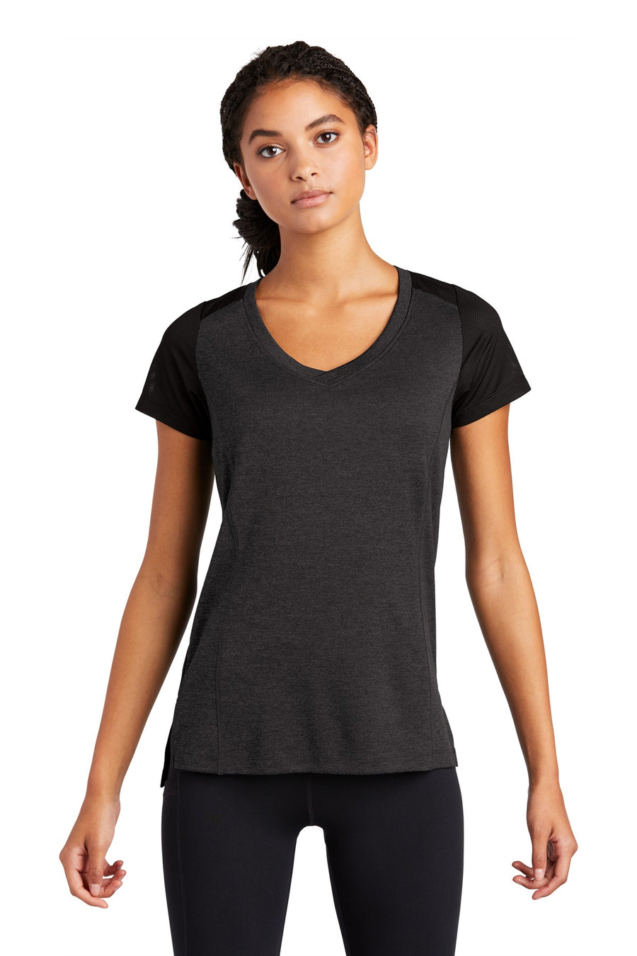 LST465-Black Heather/ Black-front_model