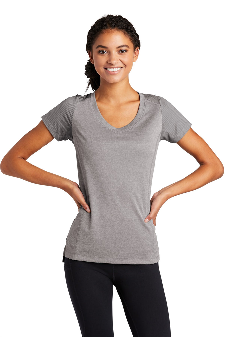 LST465-Light Grey Heather/ Light Grey-front_model