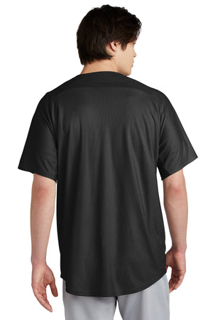 New Era Diamond Era Full-Button Jersey. NEA220 S Black