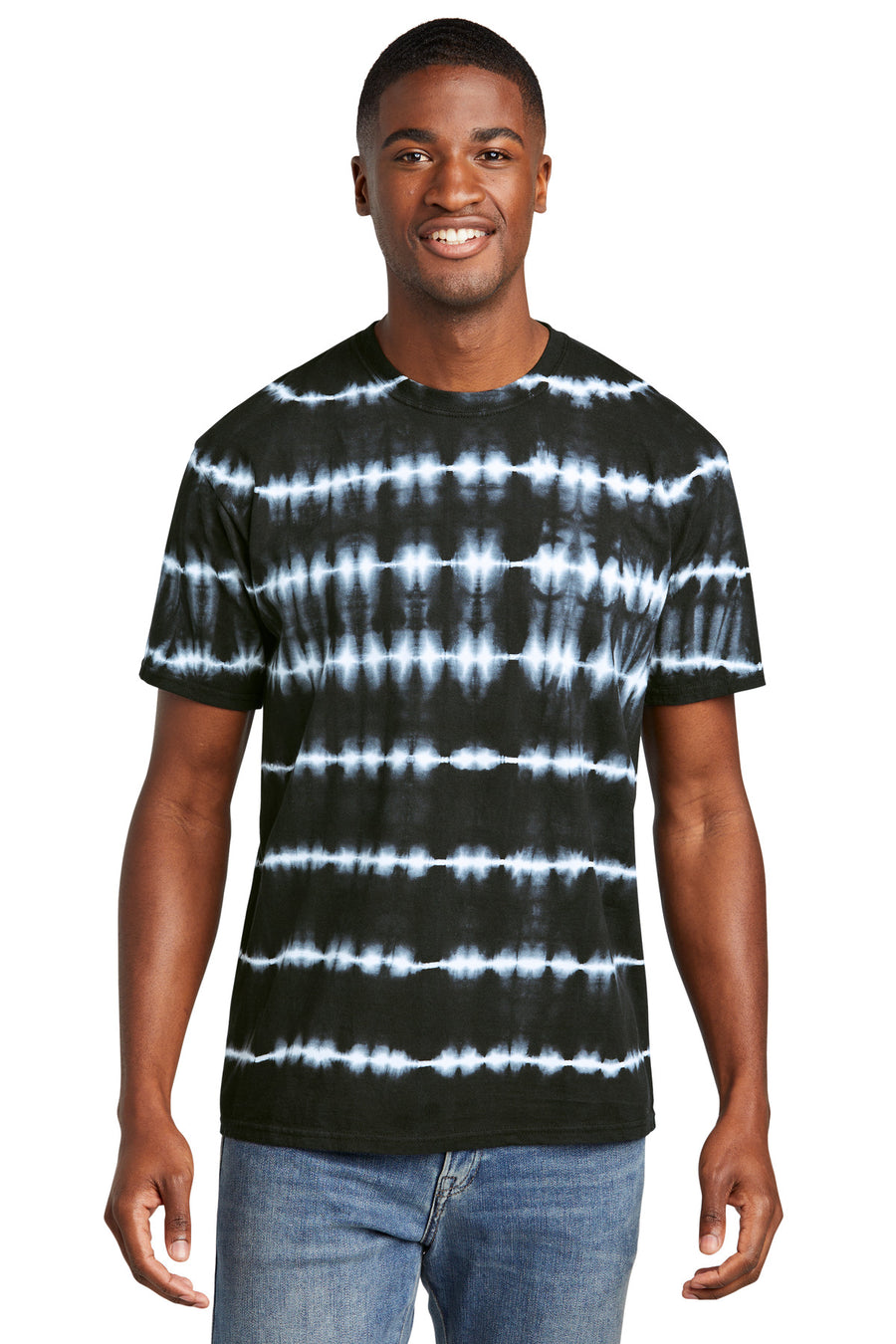 Port & Company® Allover Stripe Tie-Dye Tee PC142