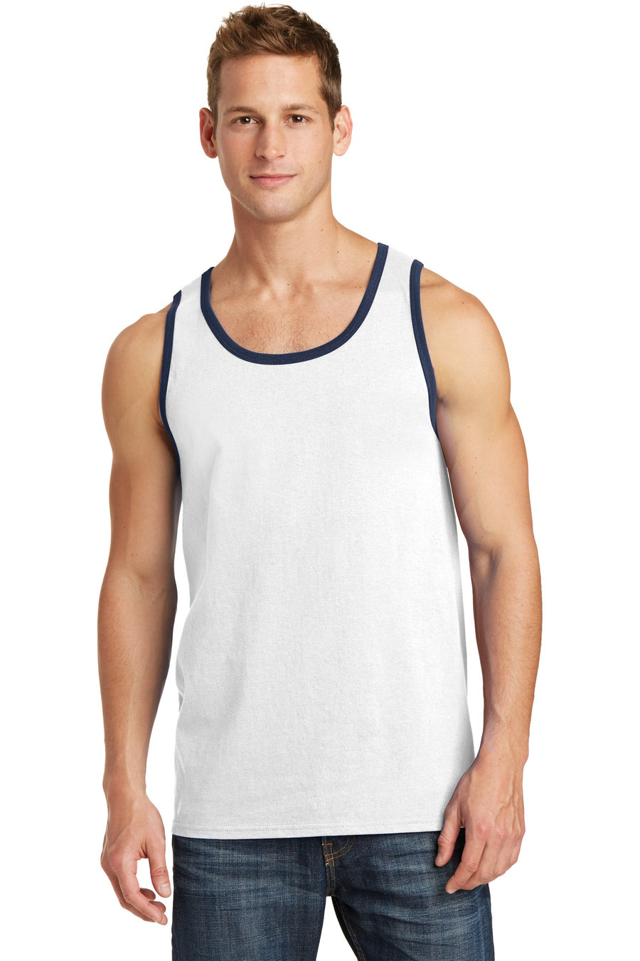 PC54TT-White/ Navy-front_model