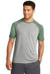 ST400-Forest Green Heather/ Light Grey Heather-front_model