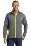 ST853-Charcoal Grey Heather/ Charge Green-front_model