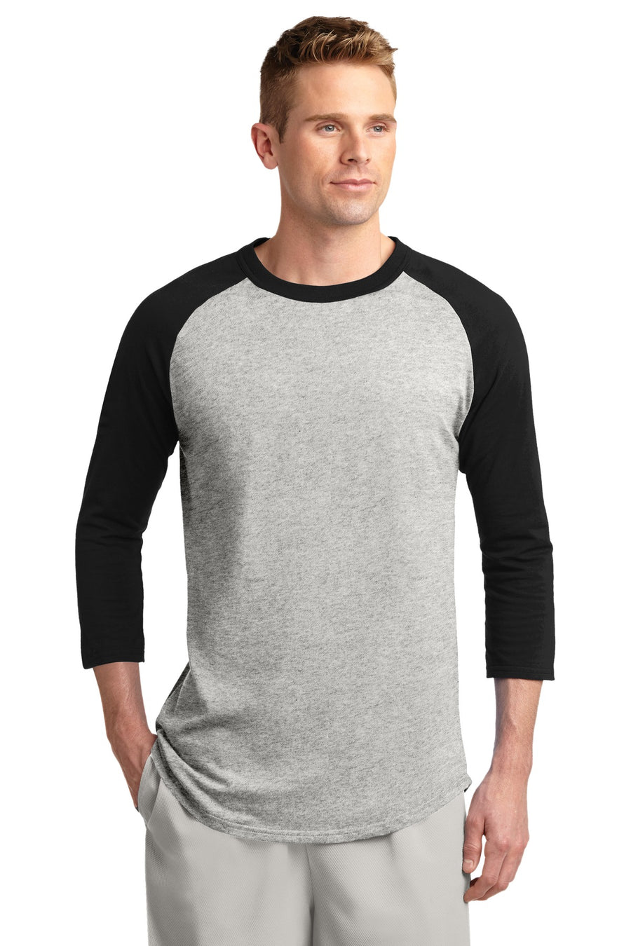 T200-Heather Grey/ Black-front_model